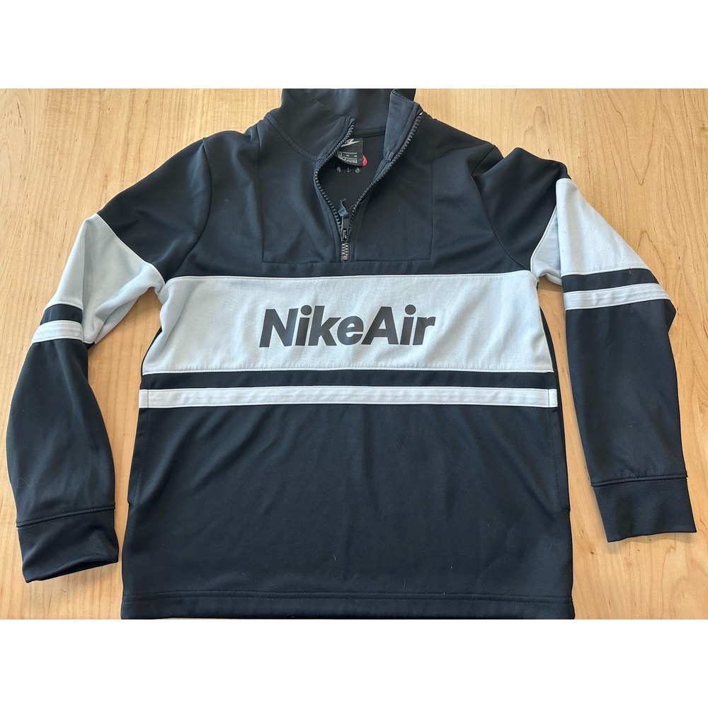 Nike Air 1/2 Zip Pullover Jacket Black Grey CJ4836-010 Men Small Youth XL